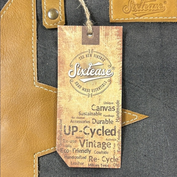 Stylish Black and Tan Tote Bag - Sixtease - Picture 3 of 10